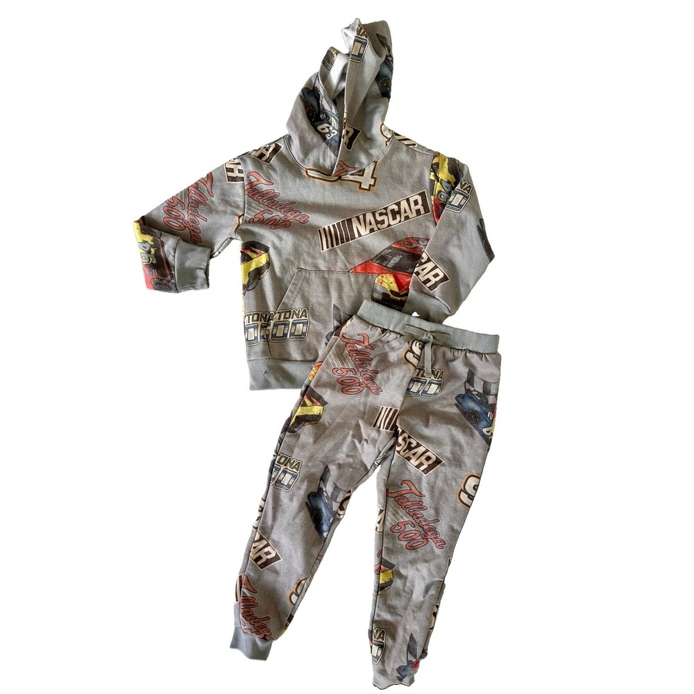 NASCAR Daytona 500 Racing Boys 2 Piece Sweatsuit Outfit Jogger Pant Set 4/5 NWOT
